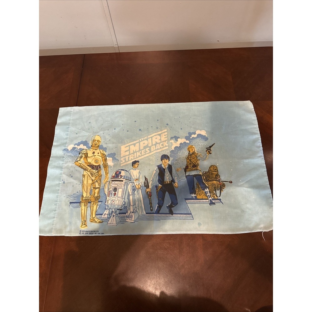 Vintage 1979 Star Wars‎ The Empire Strikes Back Pillow Case Double Sided Read